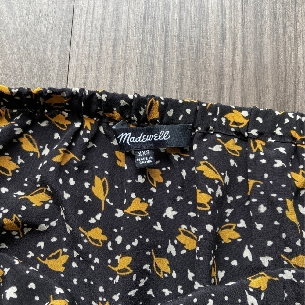 Madewell Women's Falling Leaves Off the Shoulder Silk Top - Picture 7 of 7